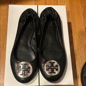 Tory Burch Black Ballet Flats